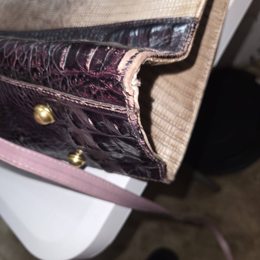 Brahmin Metallic and Dark Brown Tote Bag - Picture 7 of 16